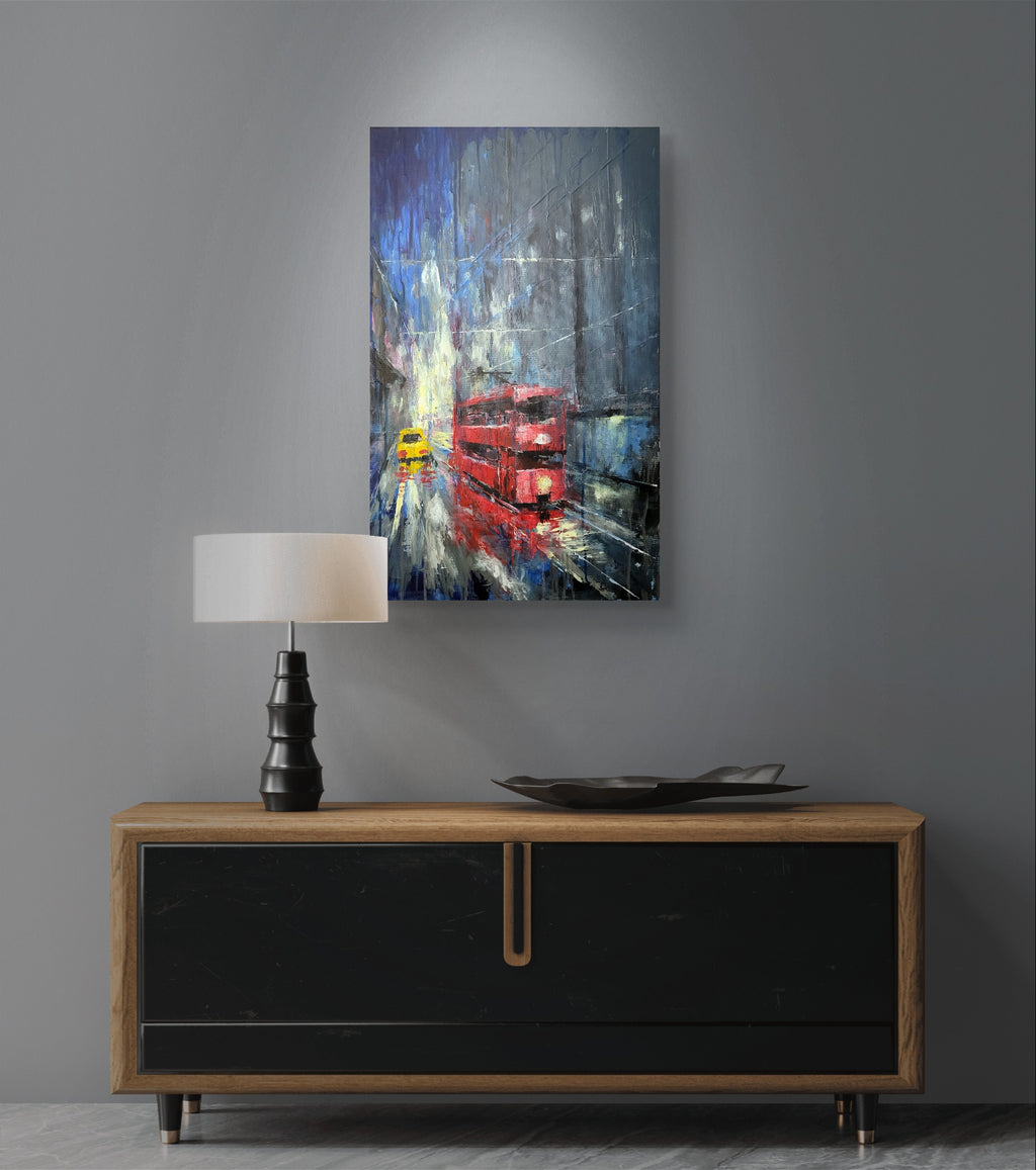 Reflections: A Rainy Journey (Printing on Canvas)