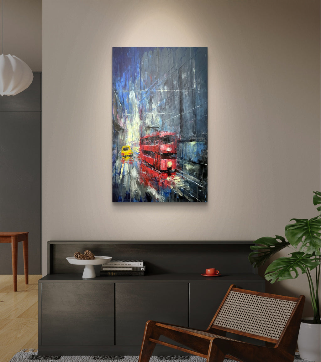 Reflections: A Rainy Journey (Printing on Canvas)