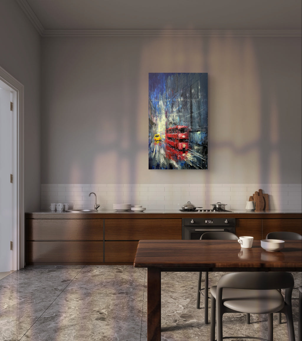 Reflections: A Rainy Journey (Printing on Canvas)